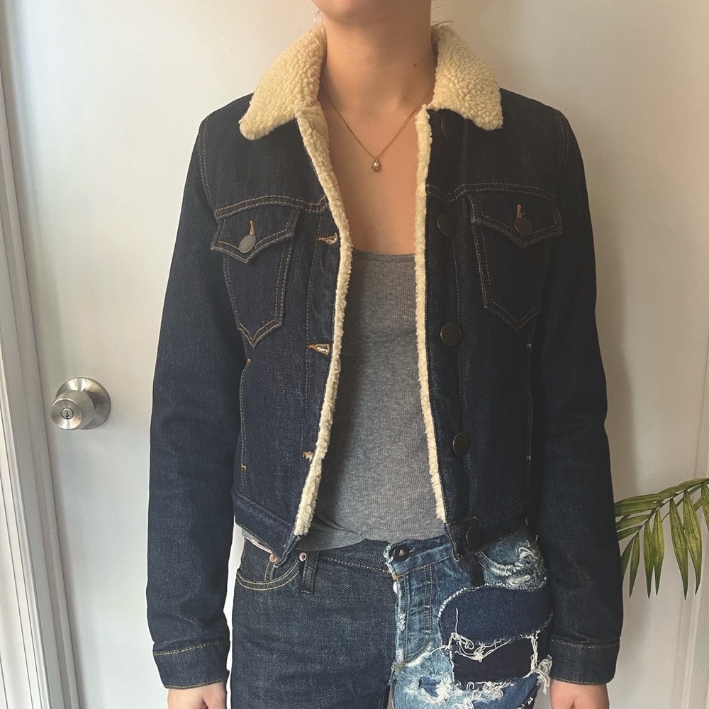 MAJE cropped denim jacket